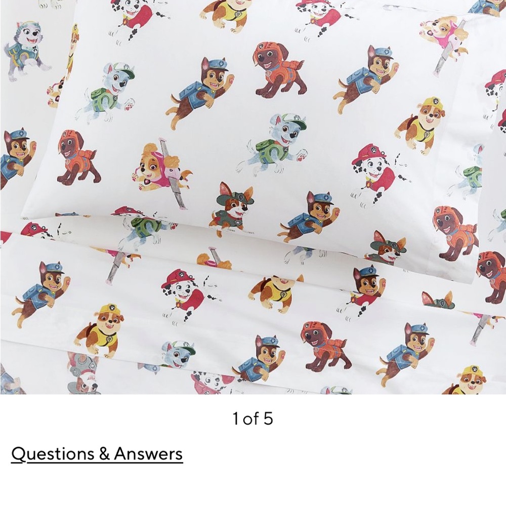 NIB PBK Paw Patrol Twin Bedding